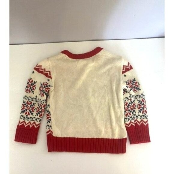 Holiday Time 2T Reindeer & Snowflake Ugly Christmas Sweater Cotton/Acrylic - Picture 2 of 4